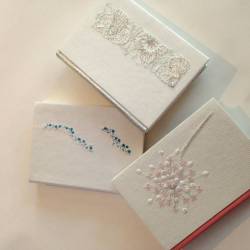Carnets cuir et broderie